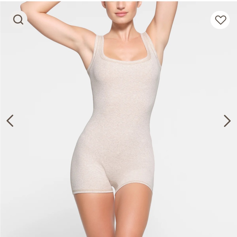 NWT SKIMS romper in Oatmeal, size L